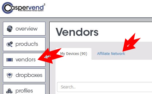 Image showing where to click to see your list of affiliates