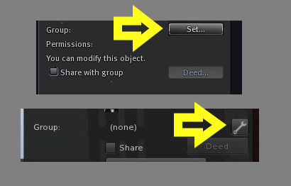 Image showing where to start for setting an object to a group